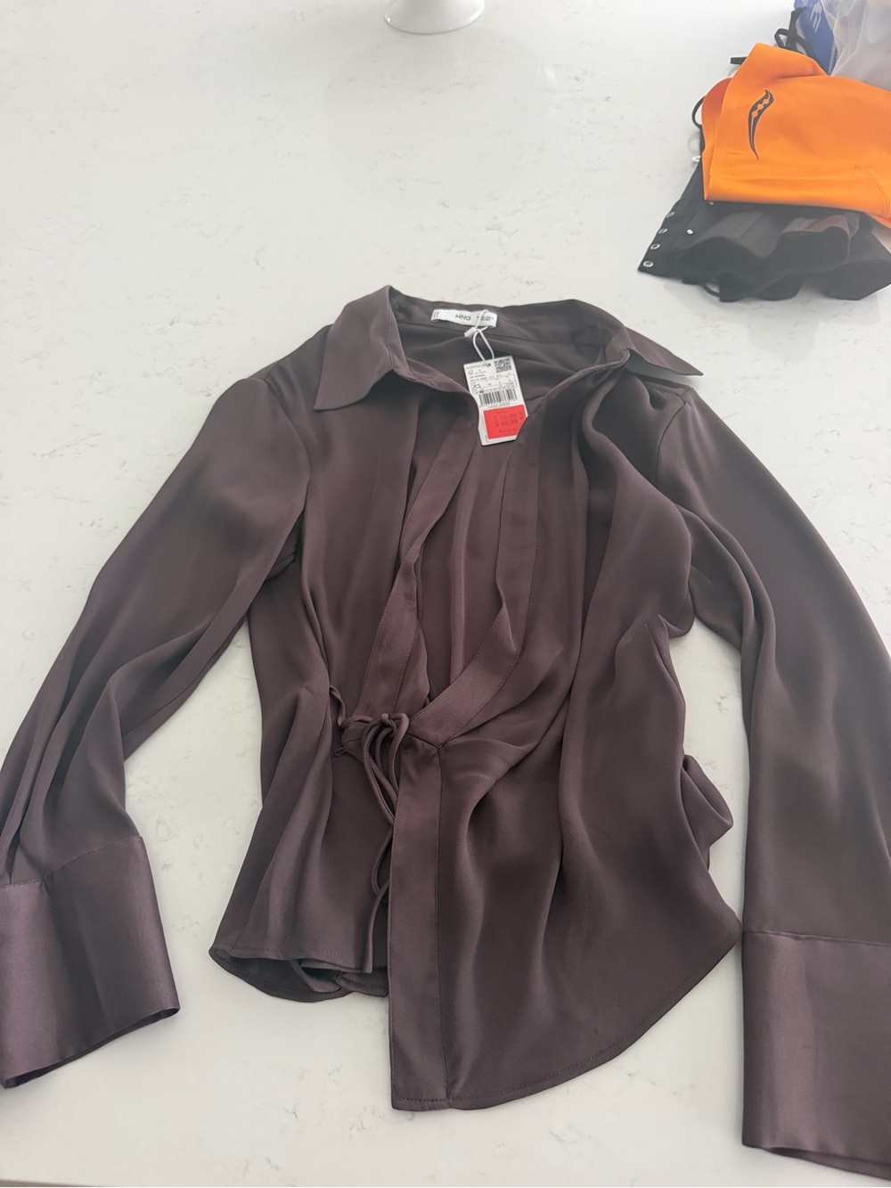 Mango Satin Top